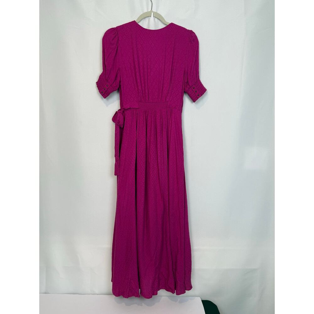NWT Maeve Anthropologie Wrap Dress Sz 2 Raspberry - Picture 3 of 8
